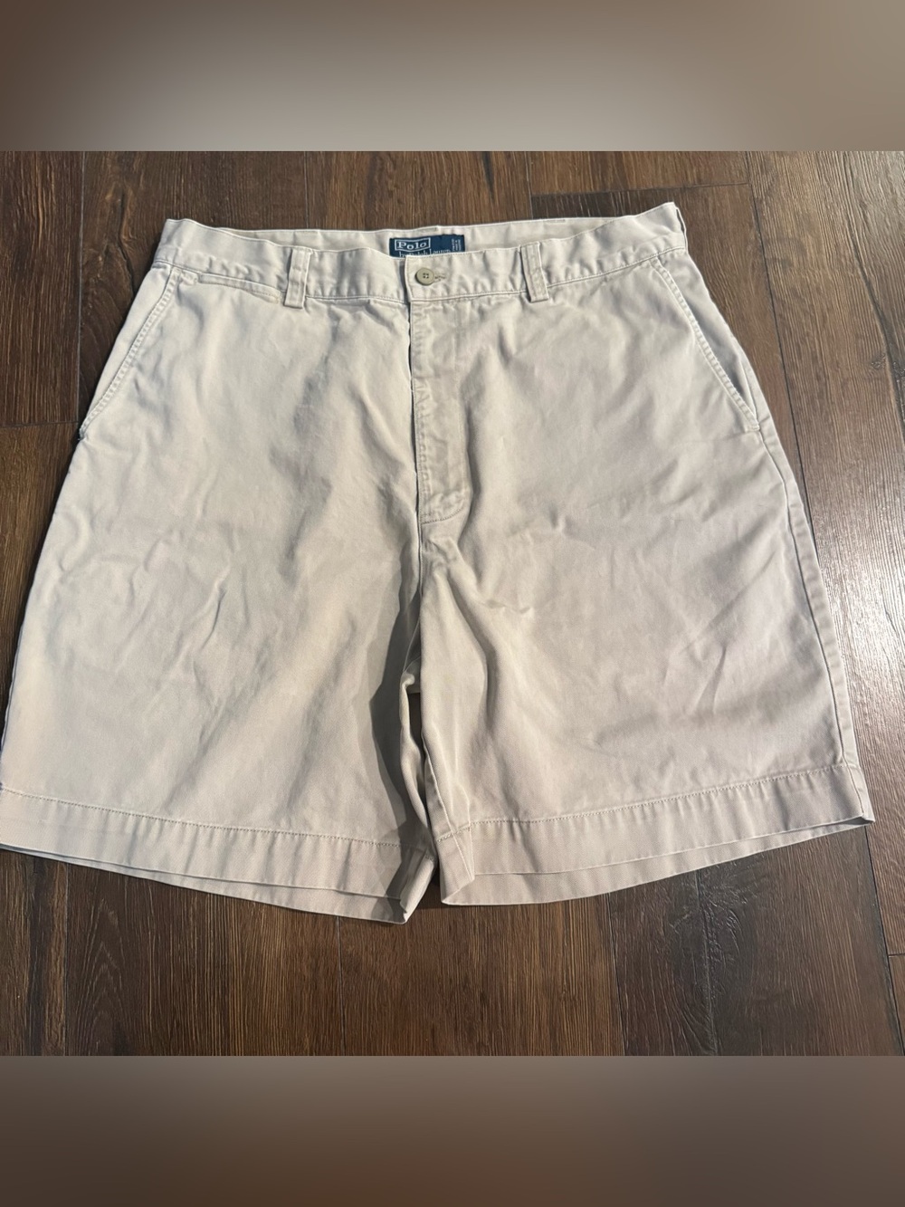 Ralph Lauren Men's Flat Front Chino Shorts - Cream
